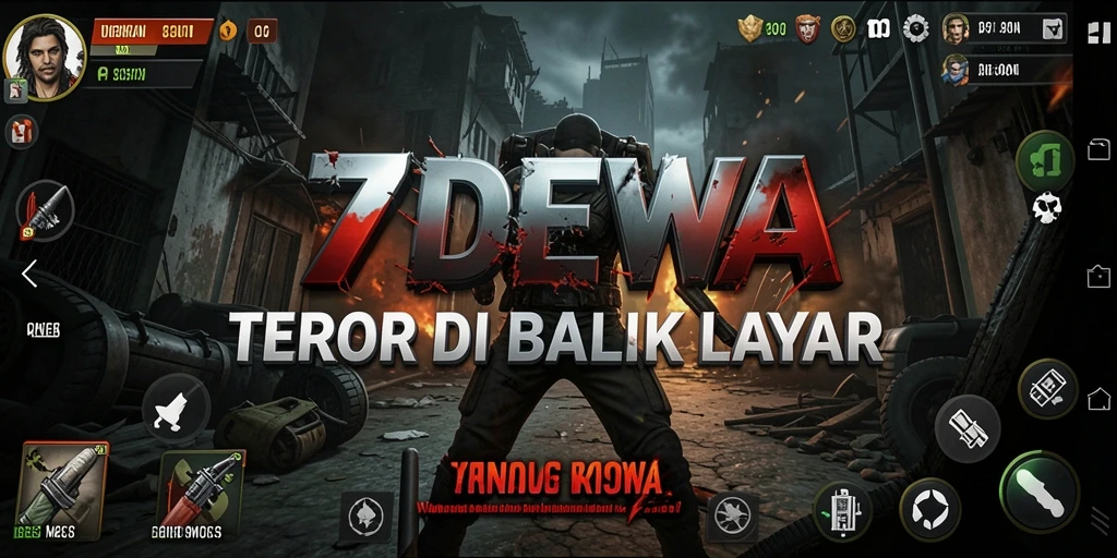 Screenshot gameplay 7DEWA menampilkan momen kengerian yang mendebarkan.