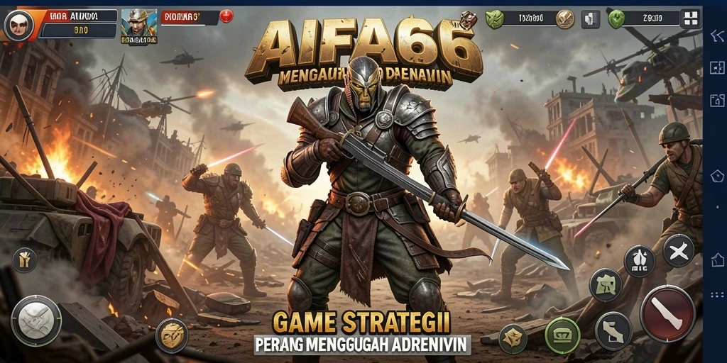 Screenshot mendemonstrasikan pertempuran strategis di AIFA66.