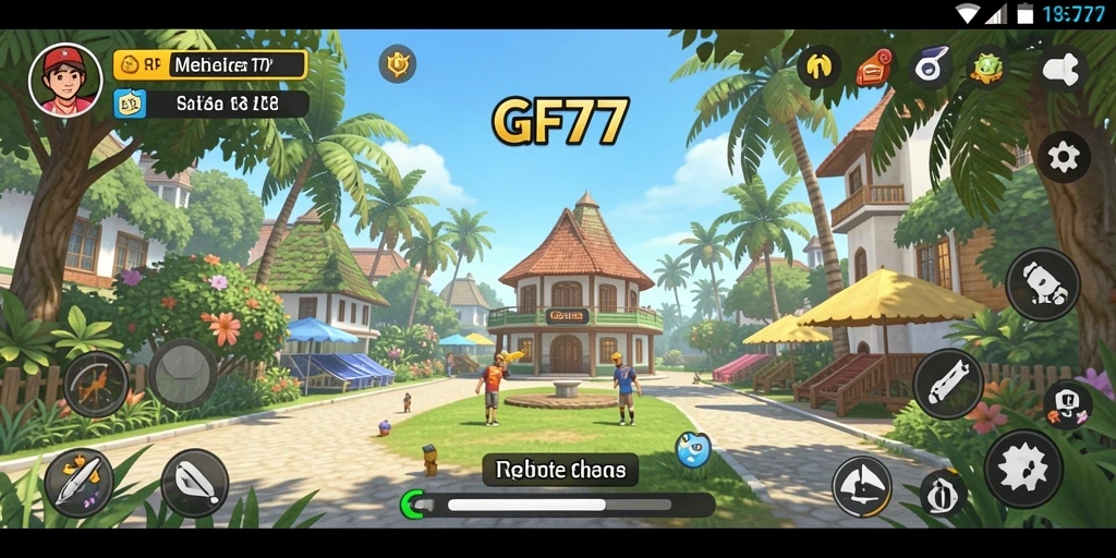 Tampilan gameplay GF777 yang ceria dan menyenangkan.