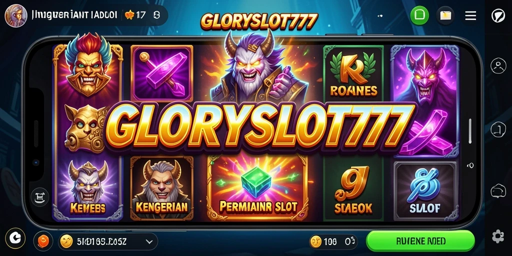 Screenshot gameplay GLORYSLOT777 dengan suasana misterius dan efek horor.