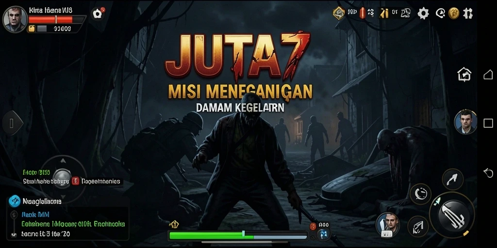 Screenshot <strong>JUTA7</strong> menampilkan suasana mencekam saat pemain menjelajahi ruang gelap.