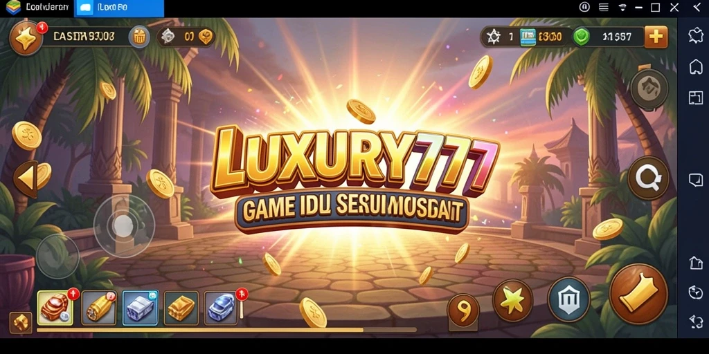 Tangkapan layar gameplay LUXURY777 menampilkan aktivitas mengelola kekayaan.