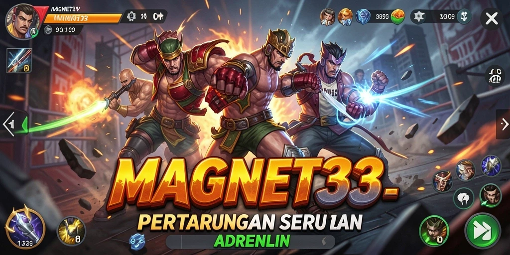 Tampilan menegangkan dari pertarungan di MAGNET33 dengan karakter unik.