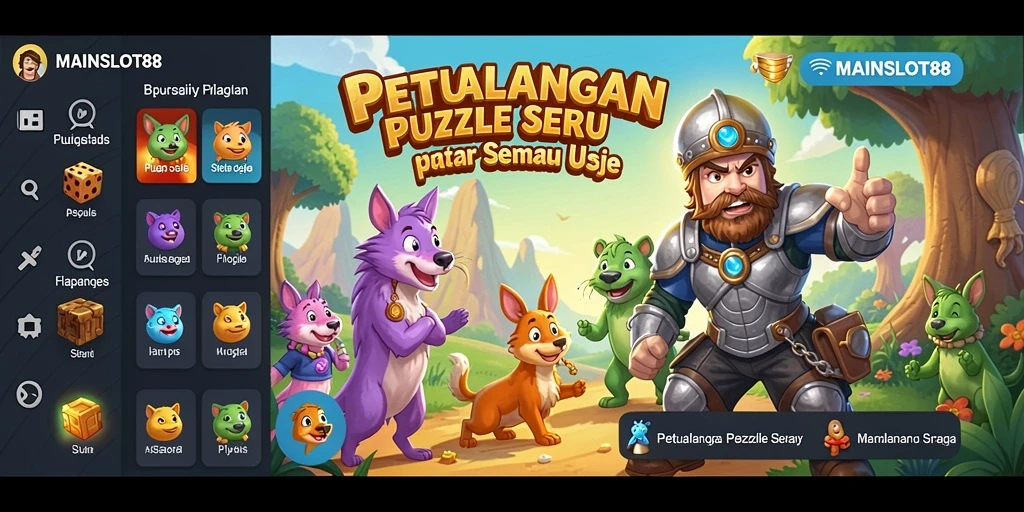 Tampilan gameplay seru dari MAINSLOT88 dengan berbagai puzzle menantang.