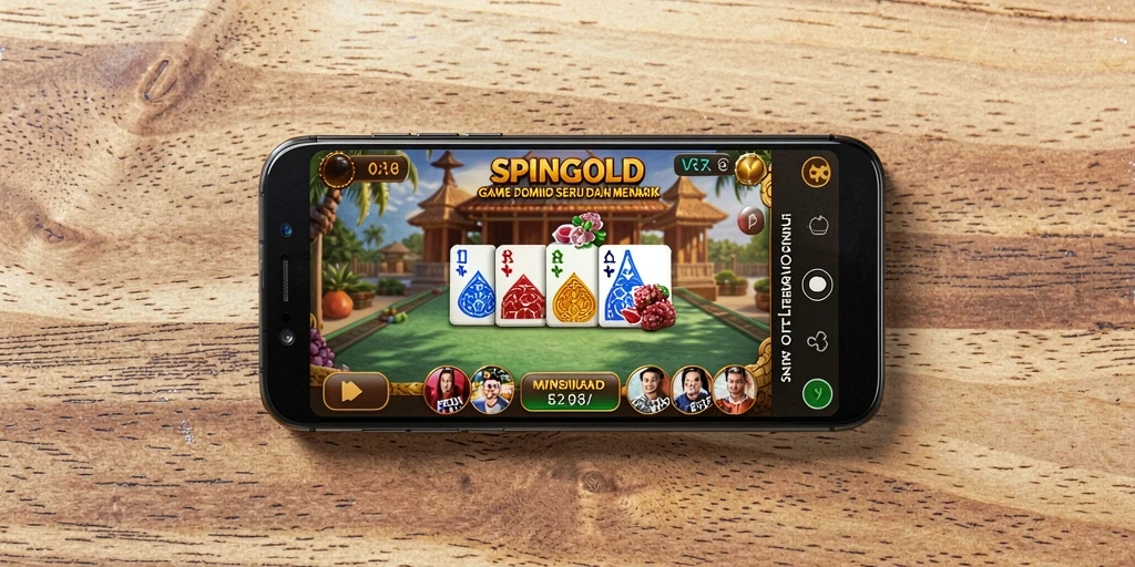 Screenshot gameplay SPINGOLD menampilkan pertandingan Domino yang seru.