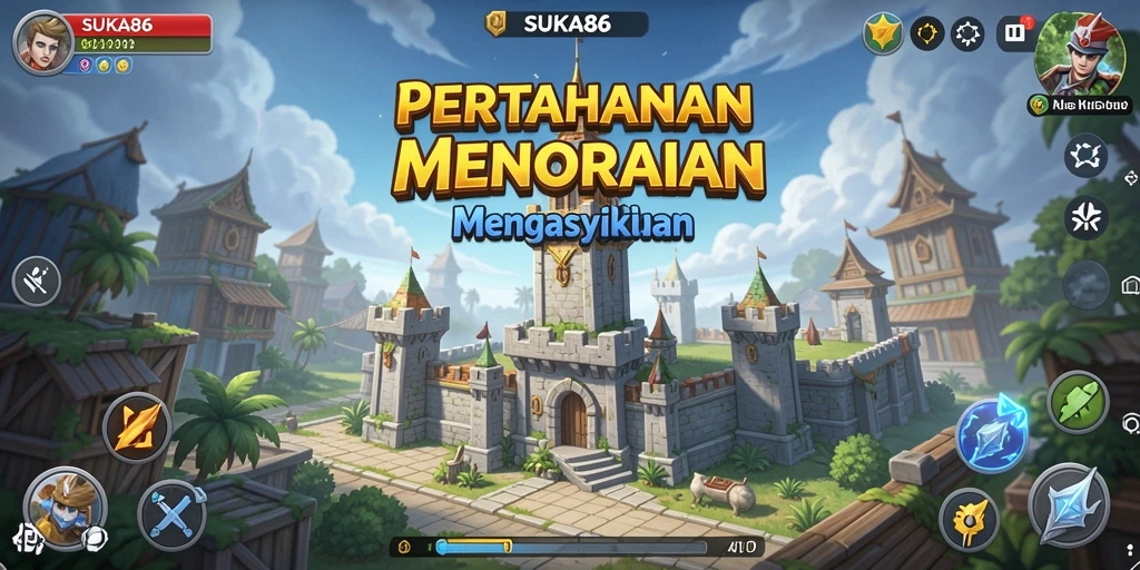 Tampilan gameplay SUKA86 yang menegangkan dalam menjawab tantangan menara.