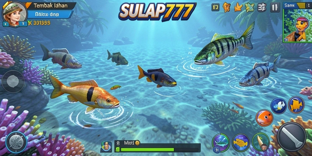 Tangkapan layar SULAP777 menampilkan aksi seru dalam permainan Tembak Ikan.