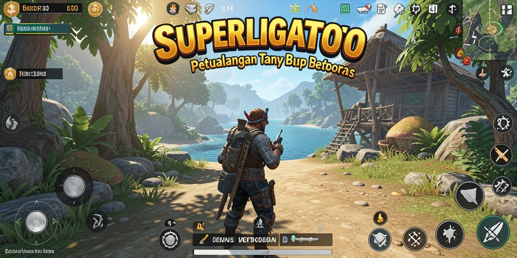 Screenshot utama menggambarkan gameplay eksplorasi dunia terbuka yang menakjubkan.