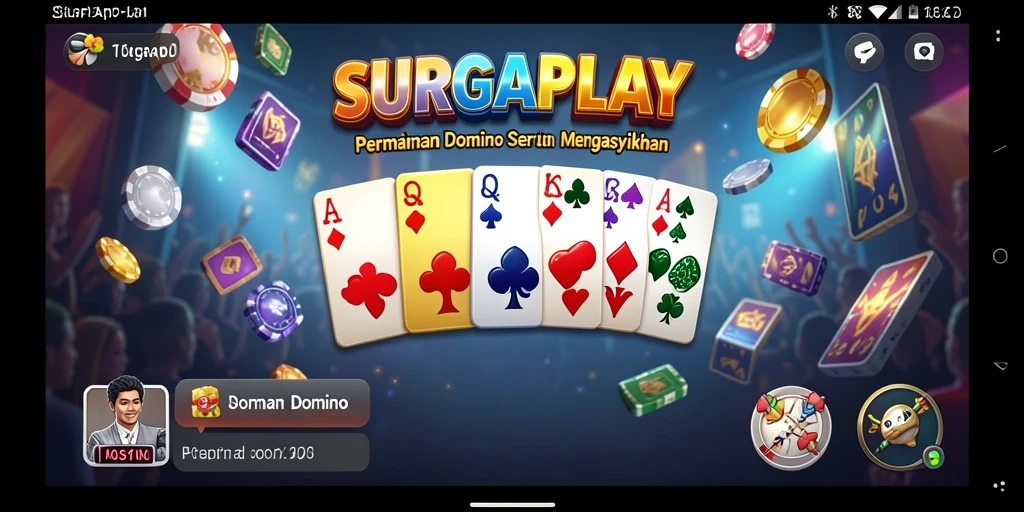 Tangkapan layar SURGAPLAY menampilkan gameplay seru permainan Domino.