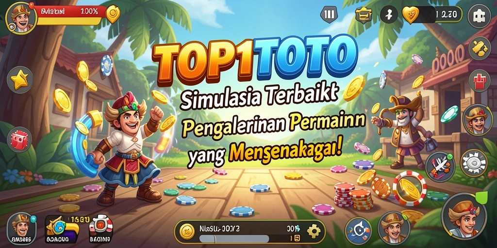 Screenshot utama TOP1TOTO menampilkan gameplay simulasi yang menarik dan interaktif.