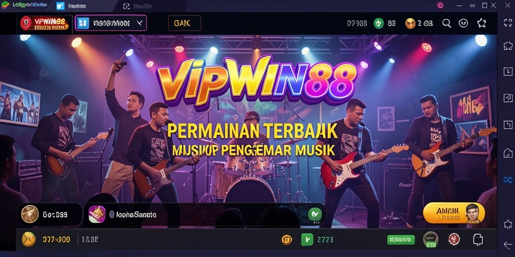 Tampilan gameplay VIPWIN88 dengan banyak pilihan lagu.