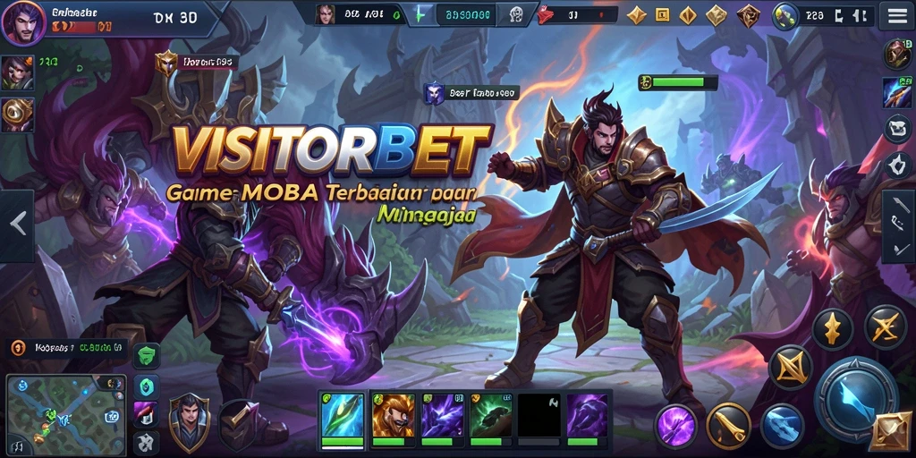 Screenshot menunjukkan aksi seru dalam pertempuran MOBA.